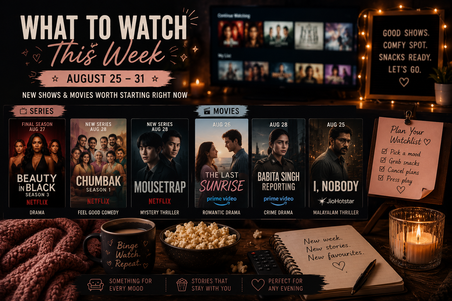What To Watch This Week – New Shows and Movies Worth Starting Right Now — August 25–31